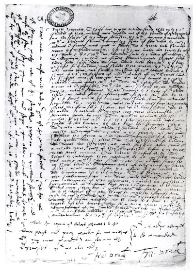 The written dispatches of Sir Francis Drake from Cadiz, 1587 by English School